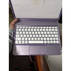 Touchpad Keyboard iPad Air Purple Light Up Keyboard Case
